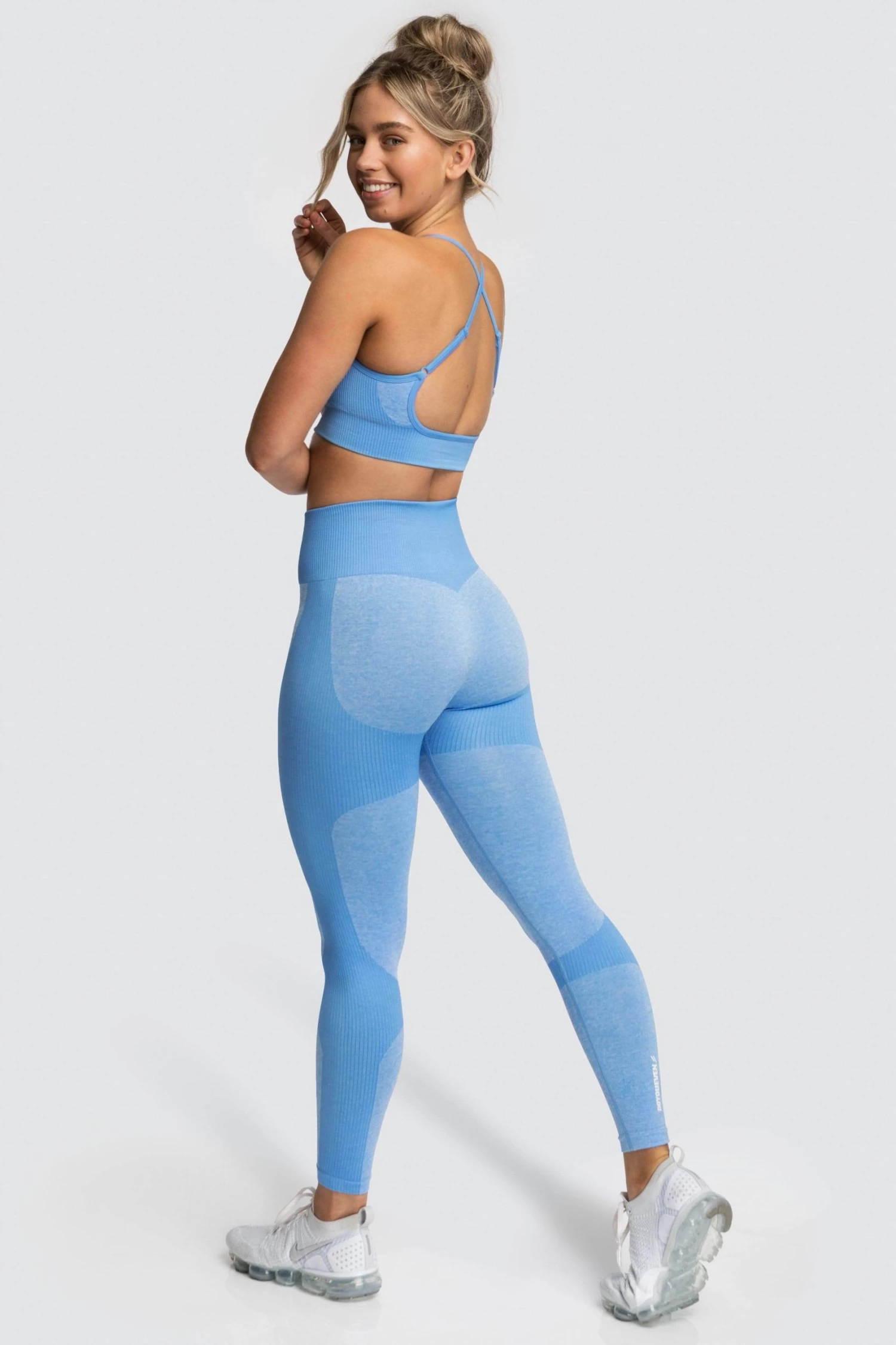 Female Outlet Womens Impact Seamless Leggings - Sky Blue