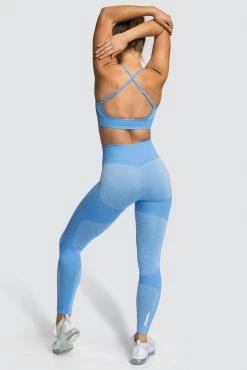 Female Outlet Womens Impact Seamless Leggings - Sky Blue