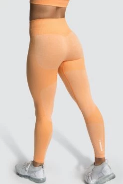 Female Outlet Womens Impact Seamless Leggings - Sorbet Orange