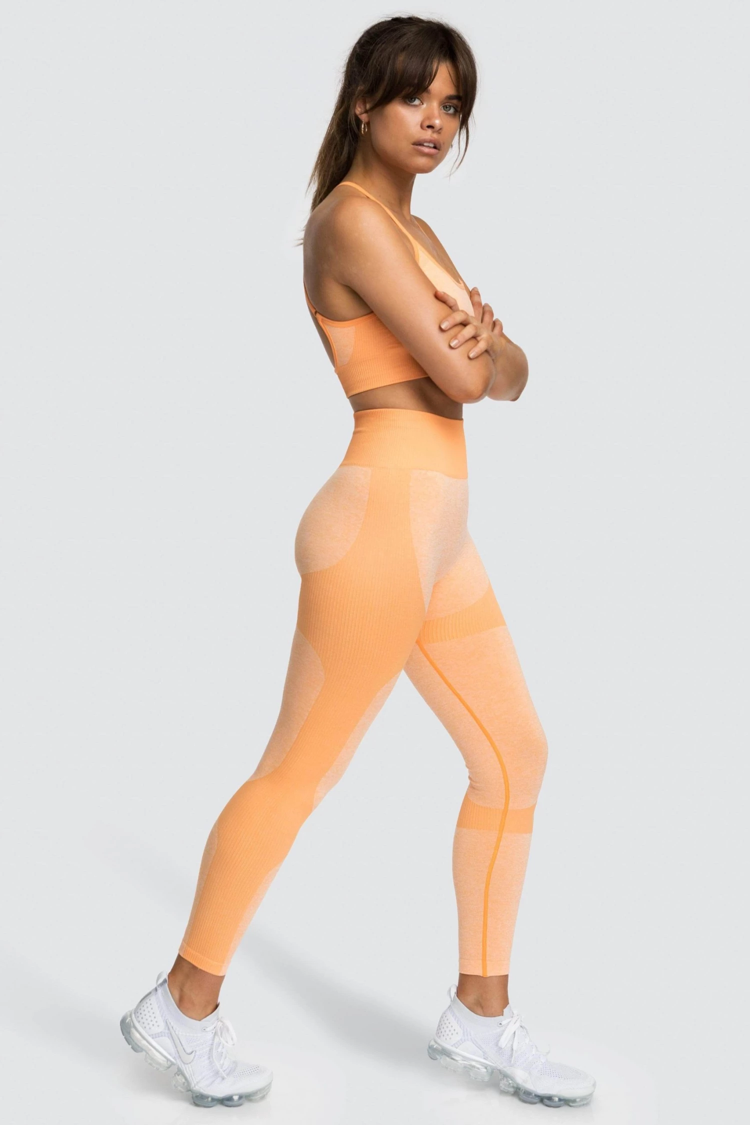 Female Outlet Womens Impact Seamless Leggings - Sorbet Orange