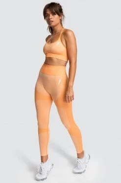 Female Outlet Womens Impact Seamless Leggings - Sorbet Orange