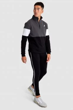 Aivory Legacy ¼ Zip Jumper - Charcoal/Black