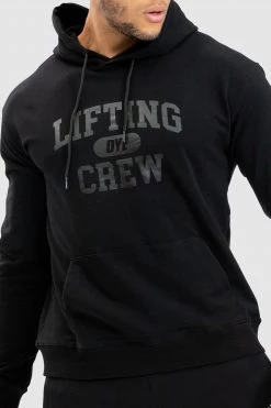 Male Outlet Lifting Crew Urban Hoodie - Black Mens