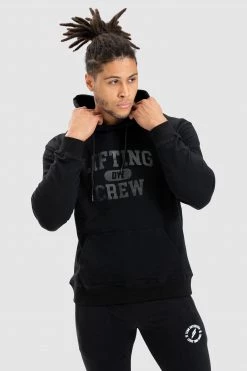 Male Outlet Lifting Crew Urban Hoodie - Black Mens