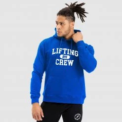 Male Outlet Lifting Crew Urban Hoodie - Blue Mens