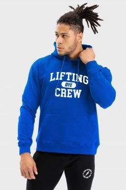 Male Outlet Lifting Crew Urban Hoodie - Blue Mens