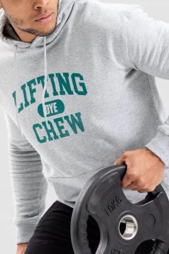 Male Outlet Lifting Crew Urban Hoodie - Grey Mens