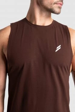 Male Outlet Mark Muscle Tank V3 - Dark Brown Mens