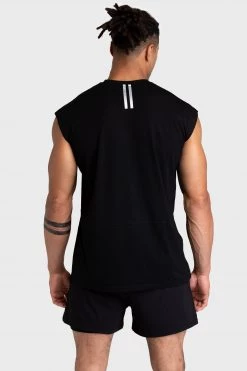 Darren Mens Mark Oversize Cutoff Tank - Black