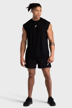 Darren Mens Mark Oversize Cutoff Tank - Black