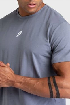 Darren Mens Mark Regular Fit Tee - Charcoal