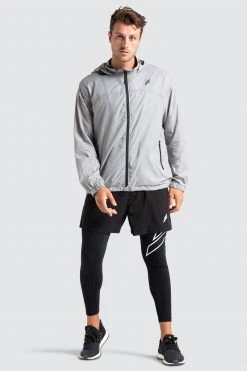 Male Outlet Mens Marked Running Jacket - Grey