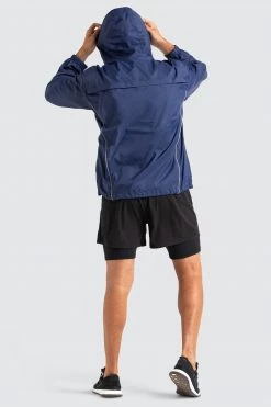 Male Outlet Marked Running Jacket - Navy
