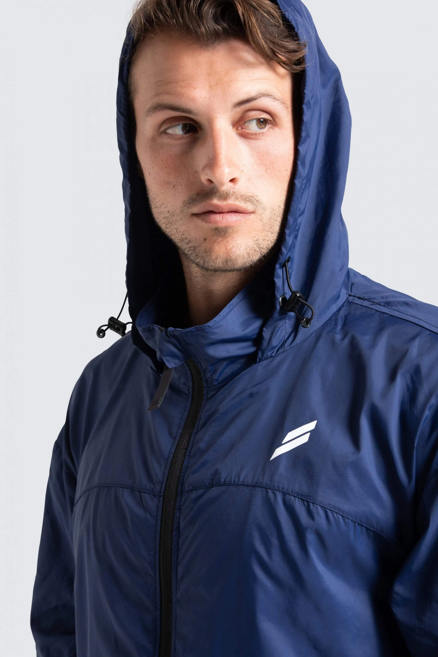 Male Outlet Marked Running Jacket - Navy