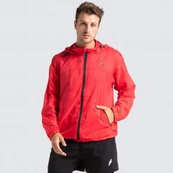 Male Outlet Marked Running Jacket - Red