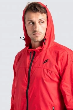 Male Outlet Marked Running Jacket - Red
