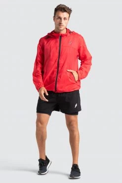 Male Outlet Marked Running Jacket - Red