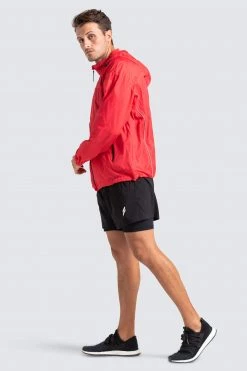 Male Outlet Marked Running Jacket - Red