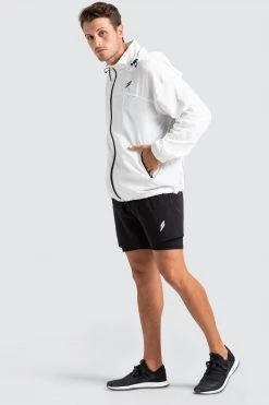 Male Outlet Marked Running Jacket - White