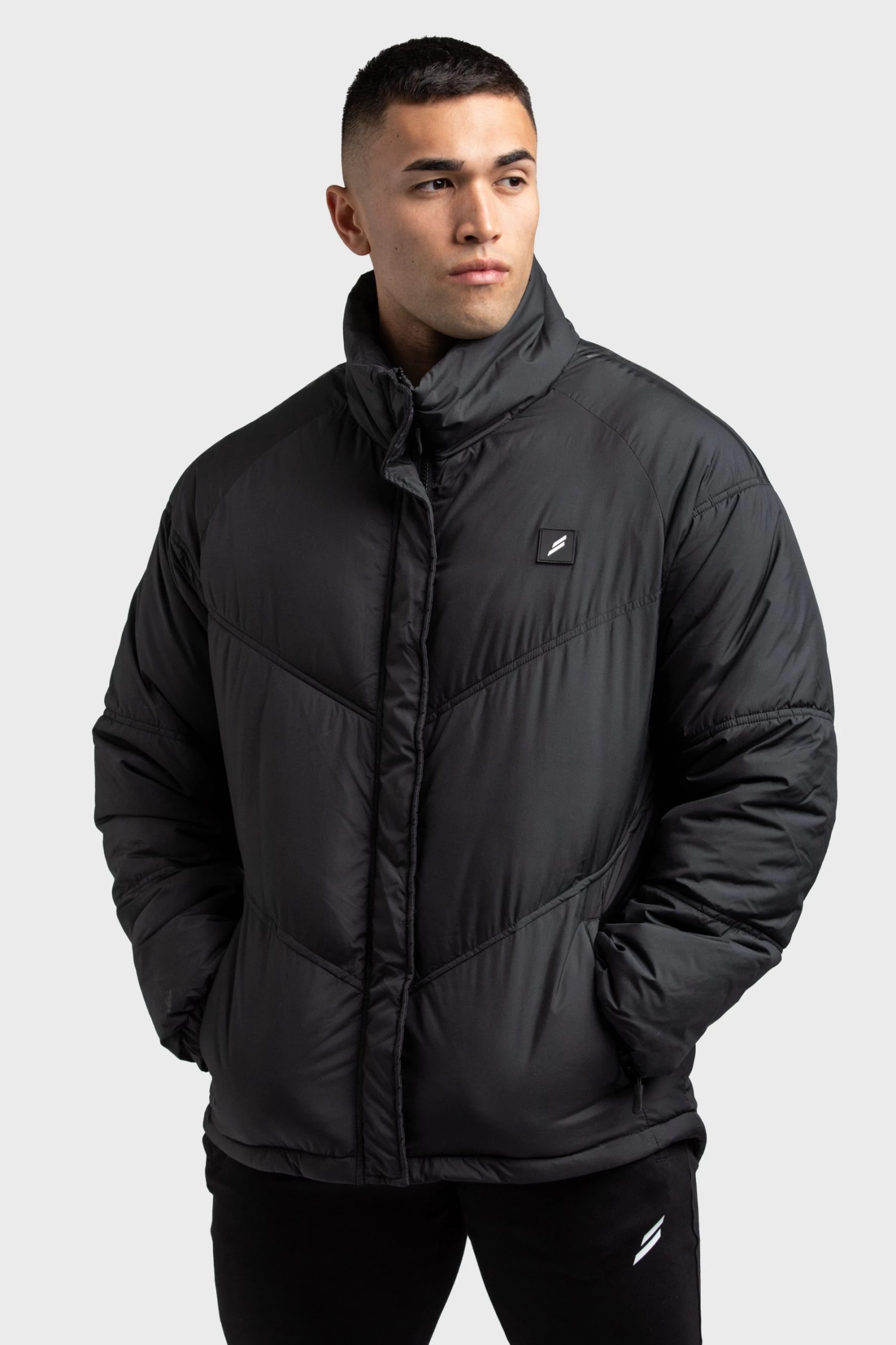 Darren Men's Mark Puffer Jacket - Black Mens