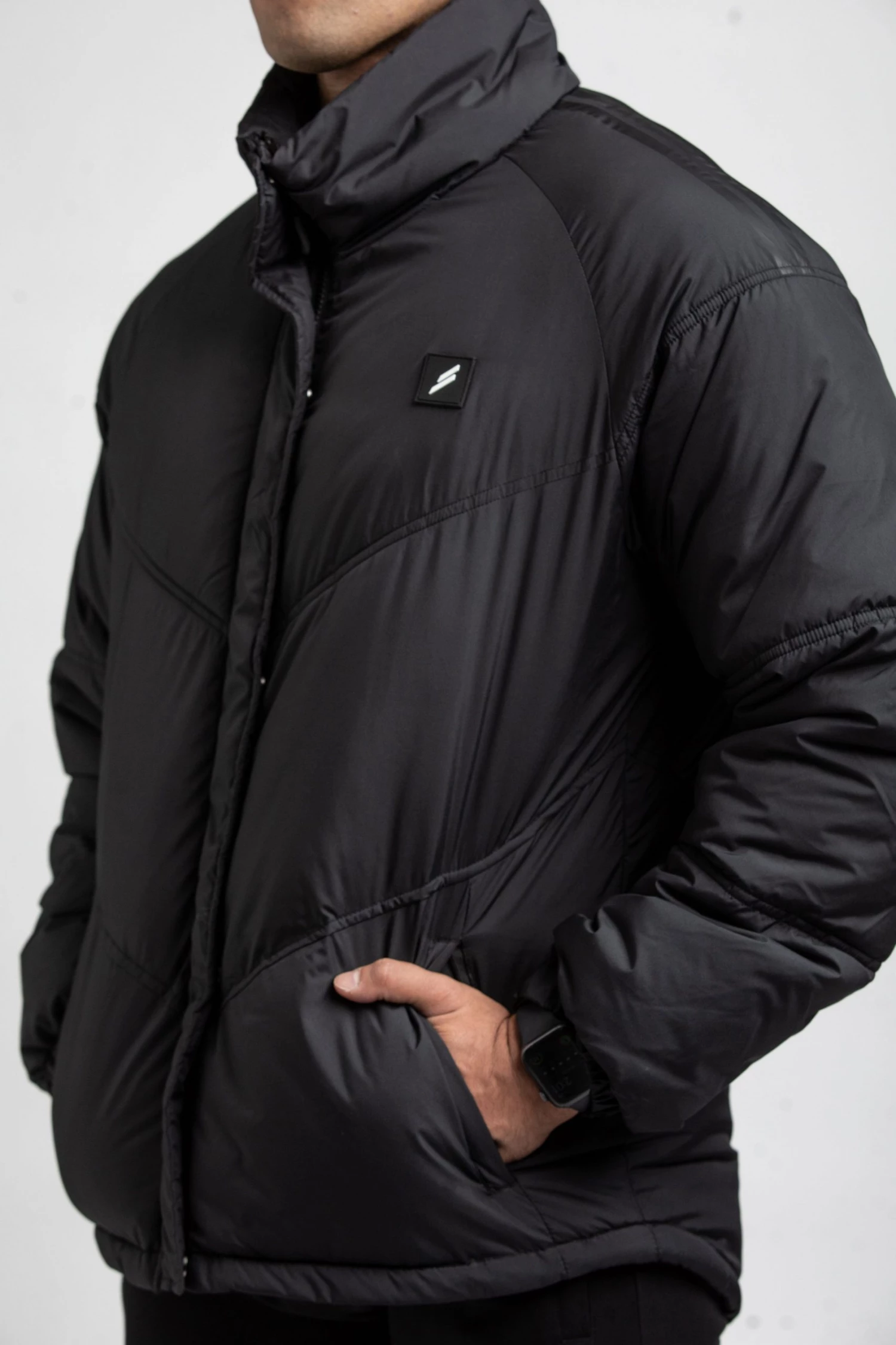 Darren Men's Mark Puffer Jacket - Black Mens