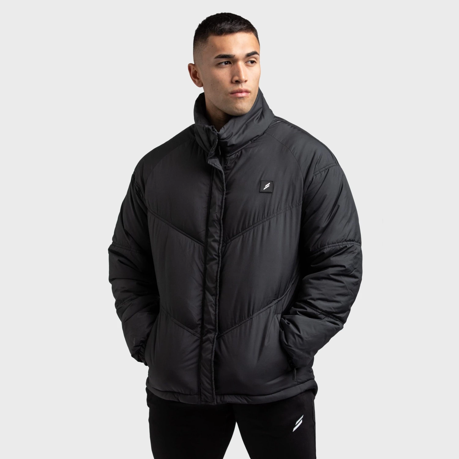 Darren Men's Mark Puffer Jacket - Black Mens