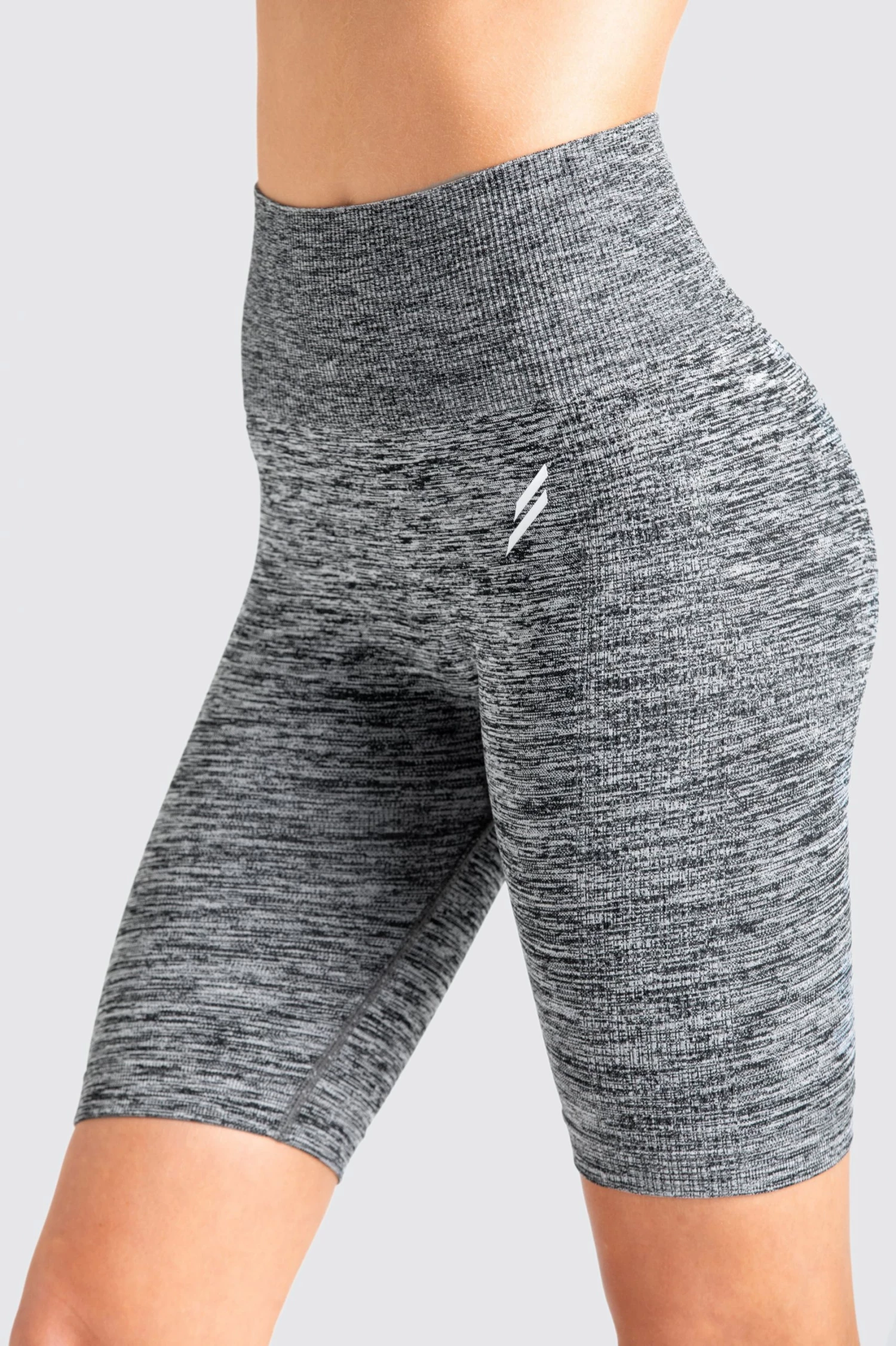 Returns Motion Seamless Bike Shorts - Grey Marl