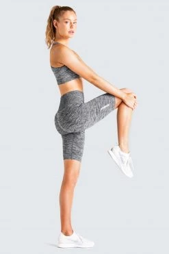 Returns Motion Seamless Bike Shorts - Grey Marl