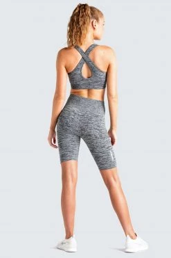 Returns Motion Seamless Bike Shorts - Grey Marl