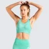Female Outlet Motion Seamless Crop - Mint Green