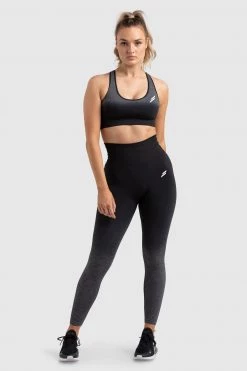 Pony Womens Ombre Scrunch Seamless Leggings - Black
