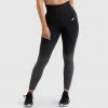 Pony Womens Ombre Scrunch Seamless Leggings - Black