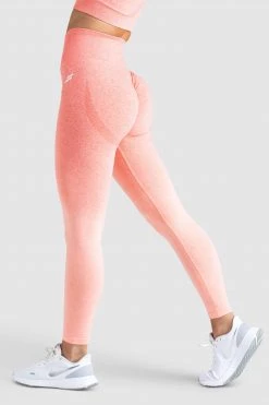 Pony Womens Ombre Scrunch Seamless Leggings - Coral