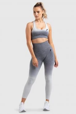 Pony Womens Ombre Scrunch Seamless Leggings - Grey