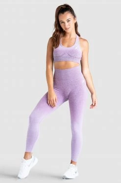 Pony Ombre Scrunch Seamless Leggings - Purple