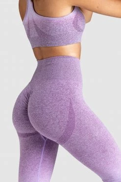Pony Ombre Scrunch Seamless Leggings - Purple