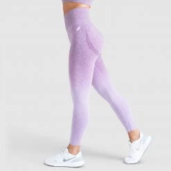 Pony Ombre Scrunch Seamless Leggings - Purple