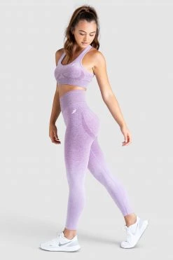 Pony Ombre Scrunch Seamless Leggings - Purple