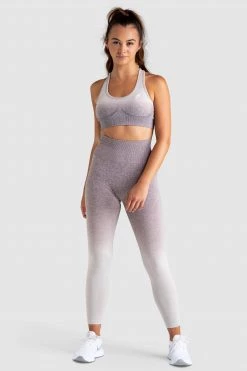Pony Womens Ombre Scrunch Seamless Leggings - Taupe