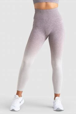Pony Womens Ombre Scrunch Seamless Leggings - Taupe