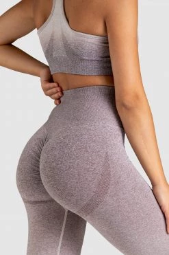 Pony Womens Ombre Scrunch Seamless Leggings - Taupe