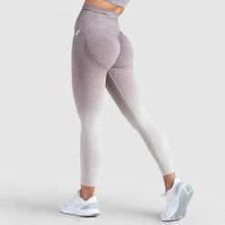 Pony Womens Ombre Scrunch Seamless Leggings - Taupe