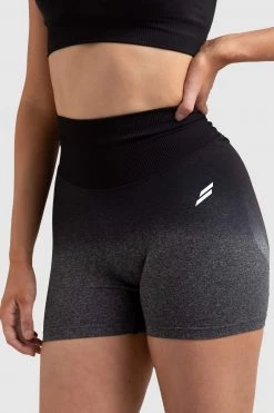 Pony Womens Ombre Scrunch Seamless Shorts - Black