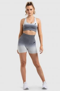 Pony Ombre Scrunch Seamless Shorts - Grey