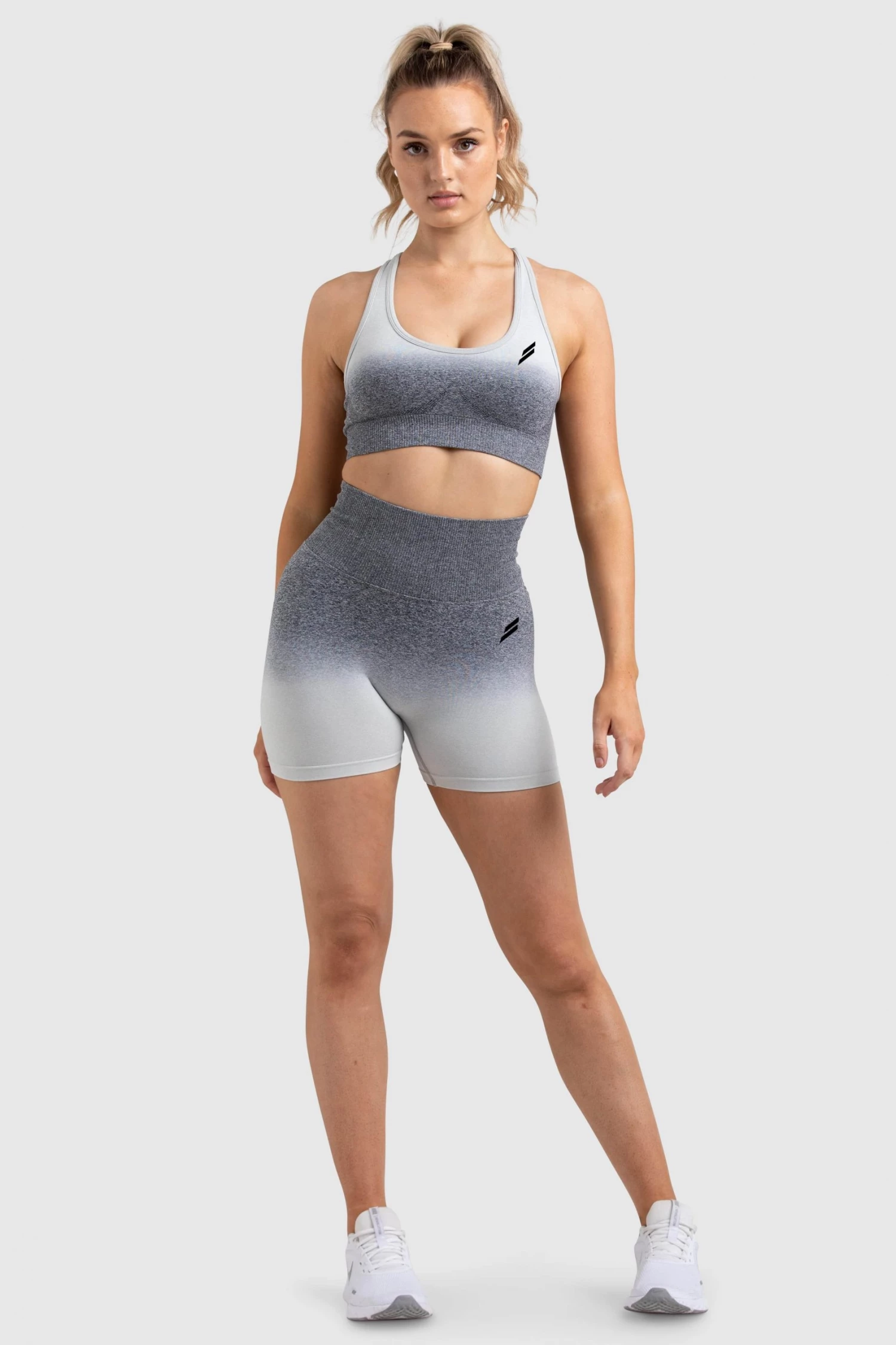 Pony Ombre Scrunch Seamless Shorts - Grey