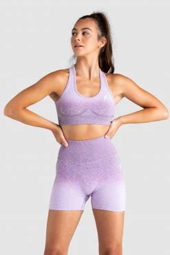 Pony Ombre Scrunch Seamless Shorts - Purple Womens