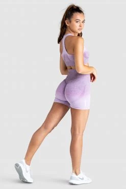 Pony Ombre Scrunch Seamless Shorts - Purple Womens