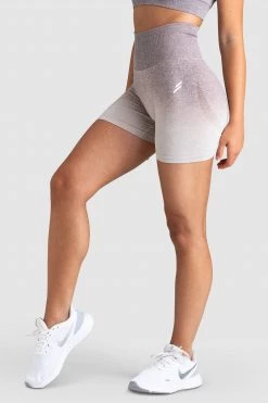 Pony Womens Ombre Scrunch Seamless Shorts - Taupe