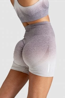 Pony Womens Ombre Scrunch Seamless Shorts - Taupe
