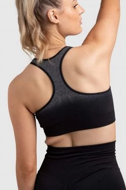 Pony Ombre Seamless Crop - Black